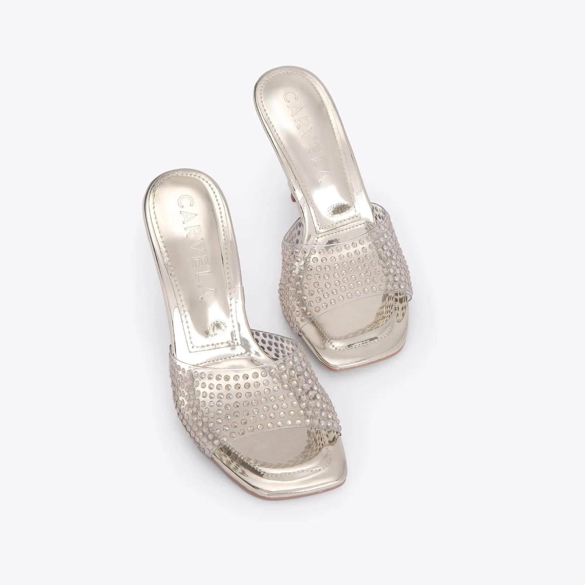 SHIMMER MULE Gold Jewelled Mule by CARVELA | Kurt Geiger UK