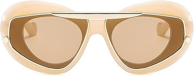 laureles Fashion Oversized Cat Eye Women Sunglasses Vintage Leopard Gradient Shades UV400 Men Sun... | Amazon (US)