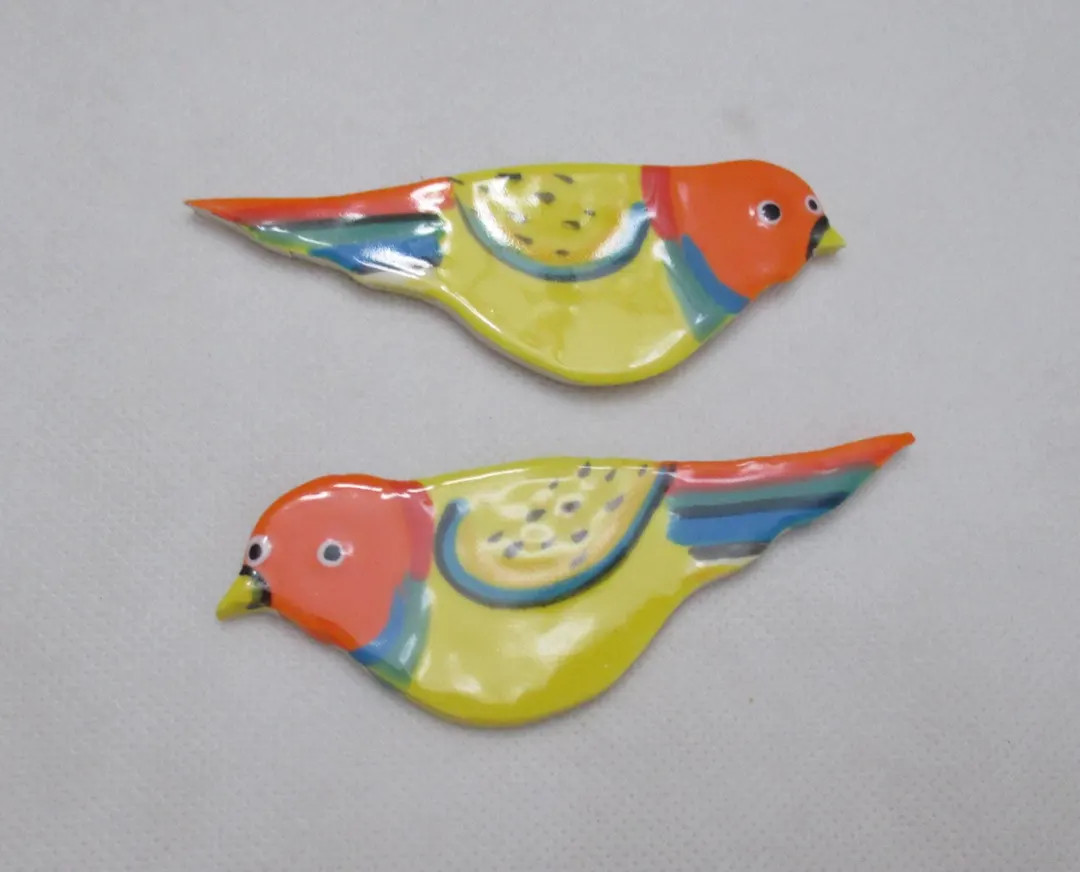 P4 - YELLOW LOVEBIRDS PAIR - Ceramic Mosaic Tiles - Etsy | Etsy (US)
