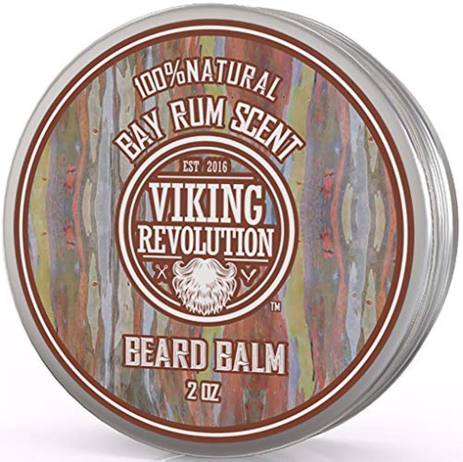 Viking Revolution Beard Balm with Bay Rum Scent and Argan & Jojoba Oils - Styles, Strengthens & S... | Amazon (US)