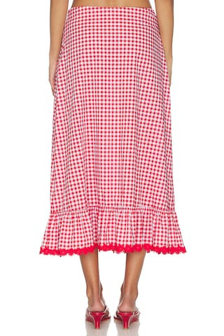 Lola Maxi Skirt in Sriracha Gingham | Revolve Clothing (Global)