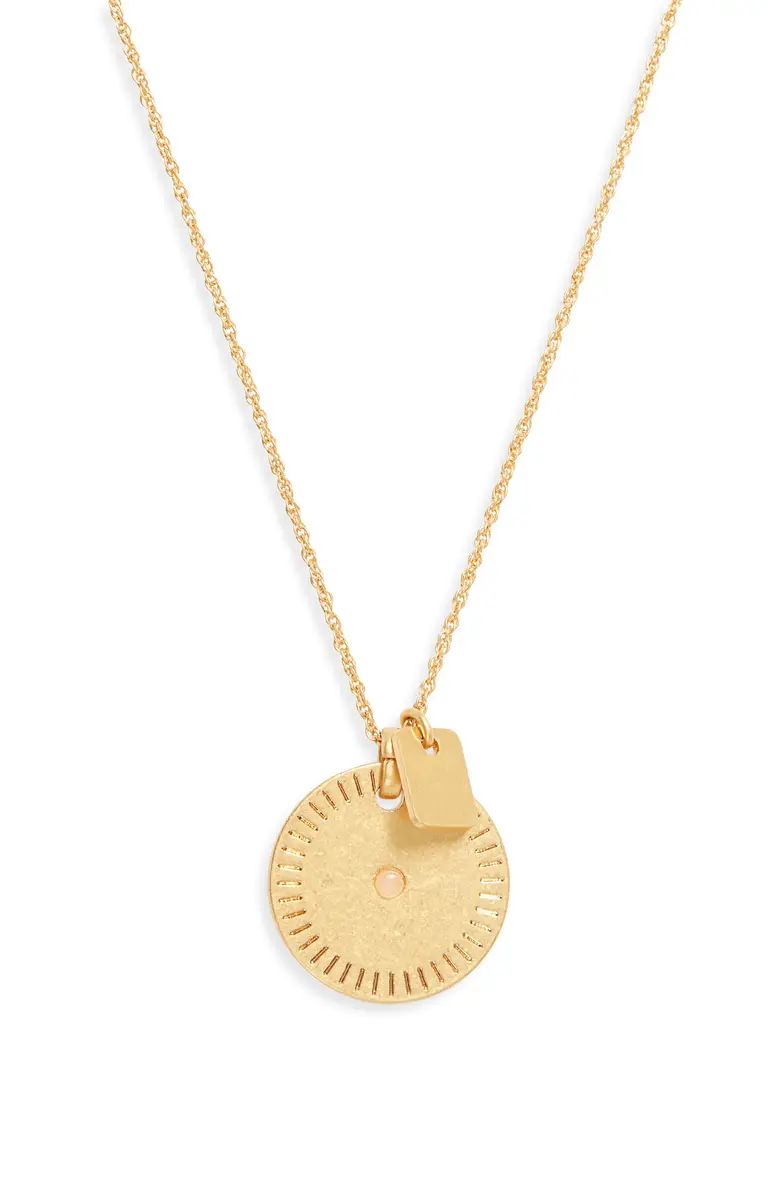Etched Coin Necklace | Nordstrom