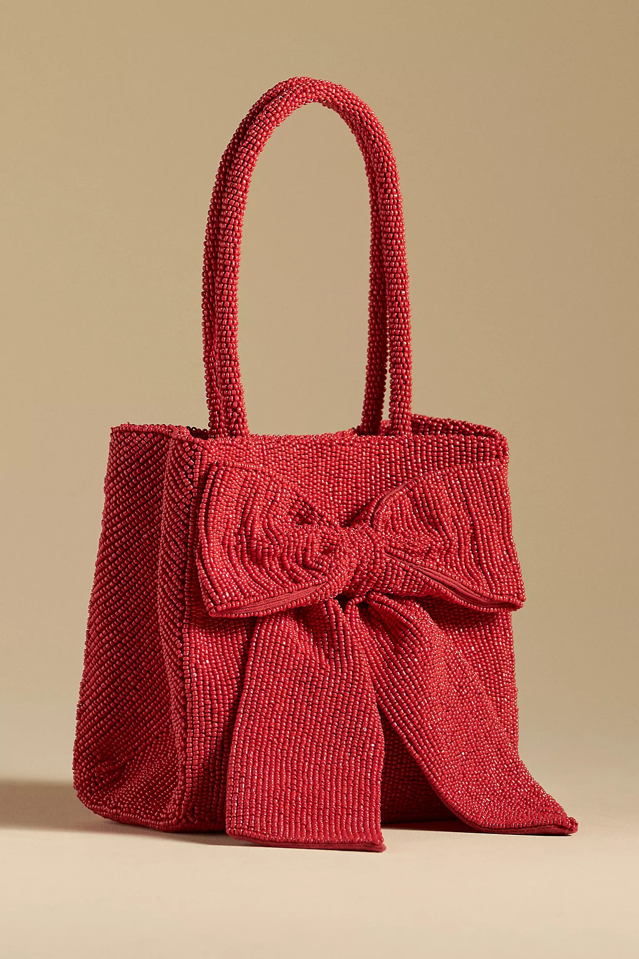 Beaded Bow-Tie Mini Tote Bag | Anthropologie (US)