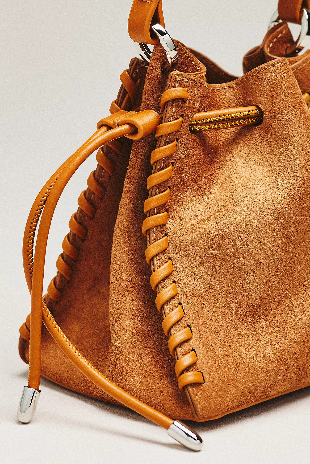 By Anthropologie Faux-Suede Whipstitch Satchel | Anthropologie (US)
