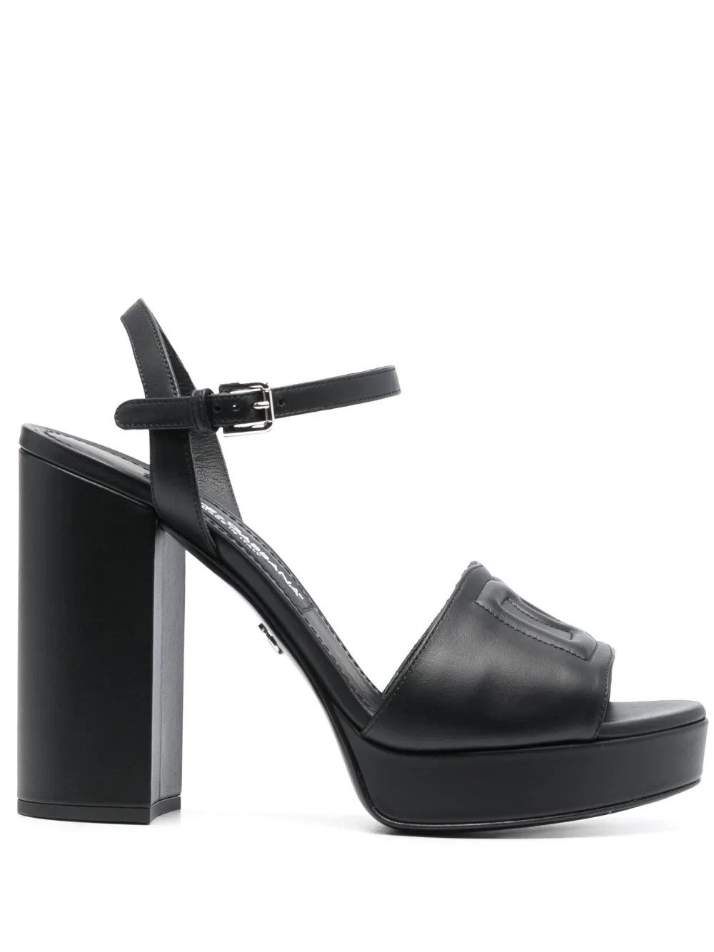 Dolce & Gabbana Keira Leather Sandals | Black | FARFETCH | Farfetch Global