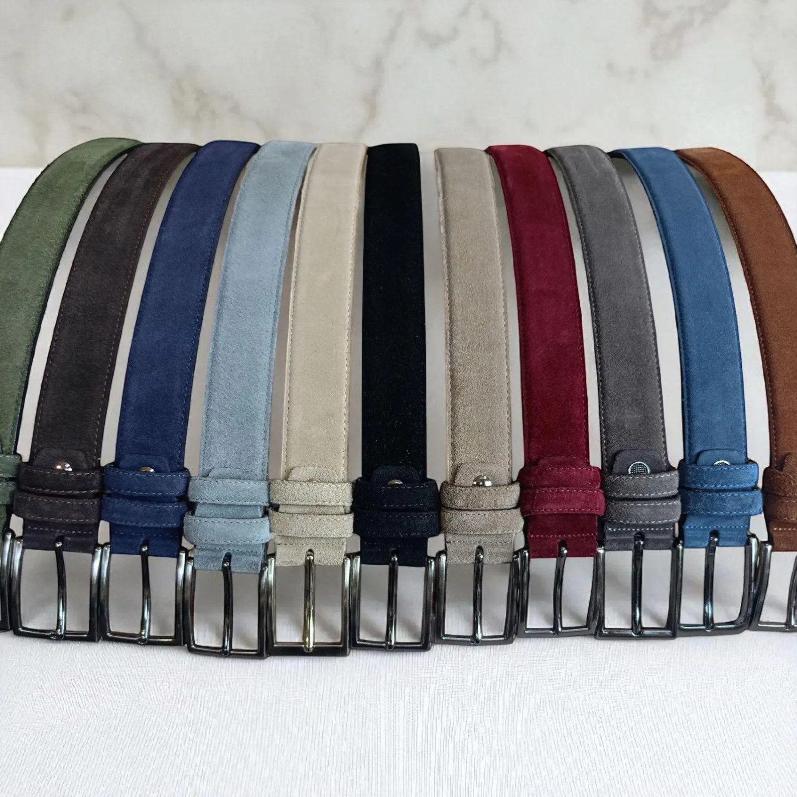 Handmade Suede Belt for Men: 35mm, Multiple Colors | Etsy (Global)
