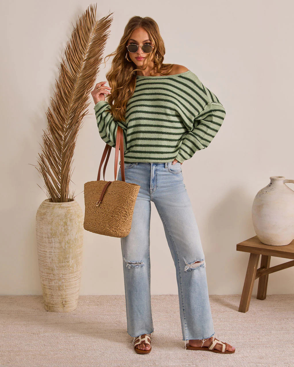 Pippa Striped Knit Sweater | VICI