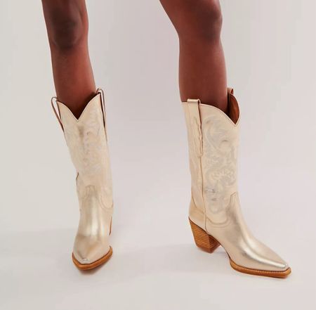 Gold western boots!  🤠

#LTKStyleTip #LTKShoeCrush #LTKFindsUnder100