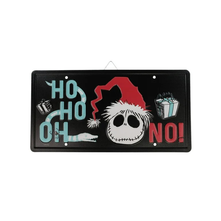 The Nightmare Before Christmas 12 inch "Ho Ho Oh No!" Metal Wall Decor by Ruz | Walmart (US)