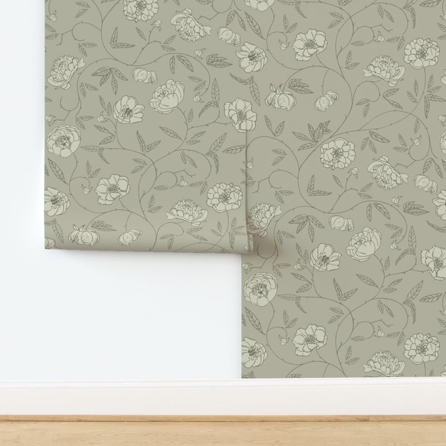 Victorian Peony Wall modern Wallpaper
byjaanahalme
 | Spoonflower