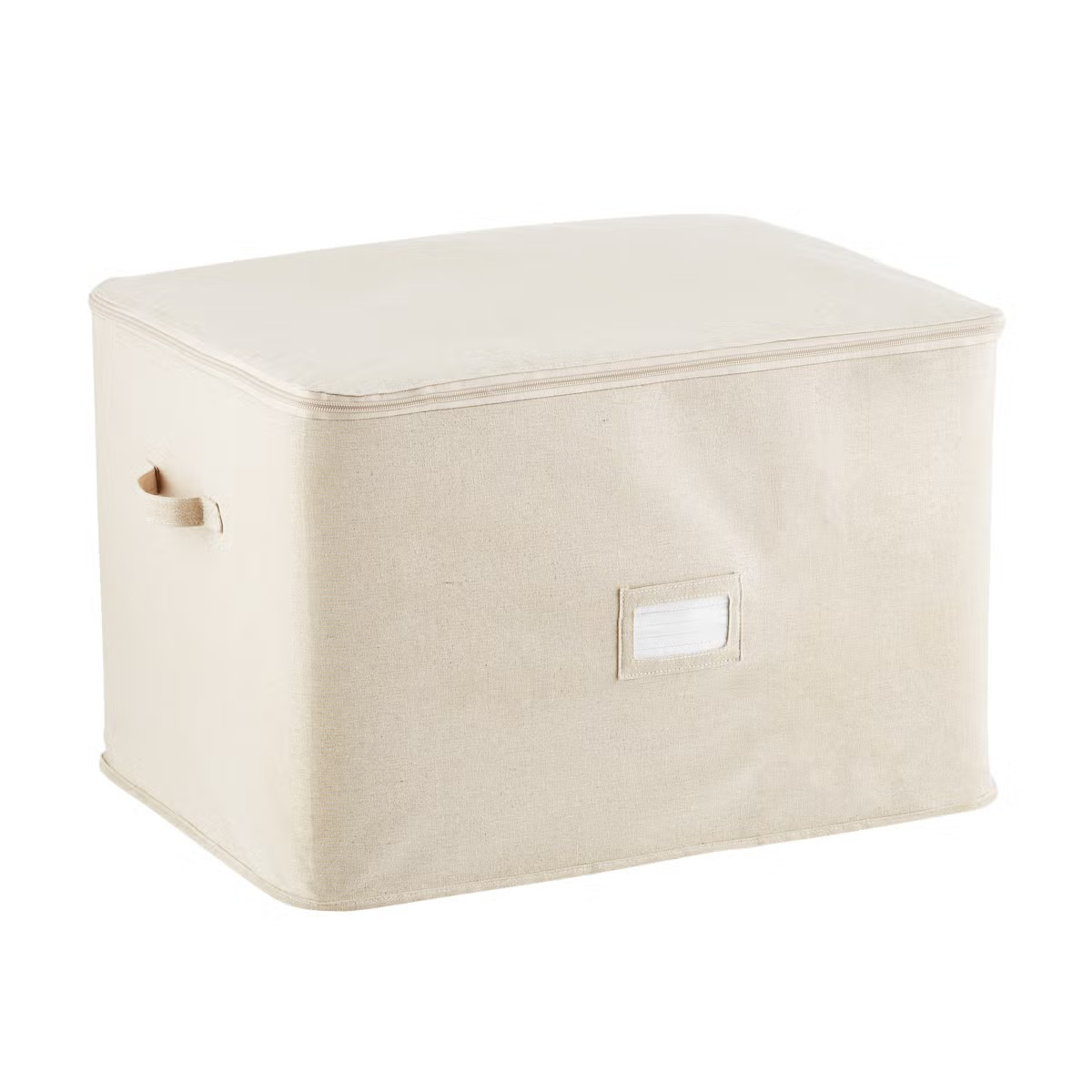 The Container Store Large Zippered Storage Bag Natural | The Container Store