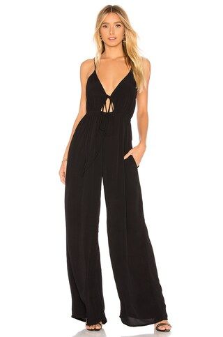 Aila Blue Candy Jumpsuit in Black from Revolve.com | Revolve Clothing (Global)