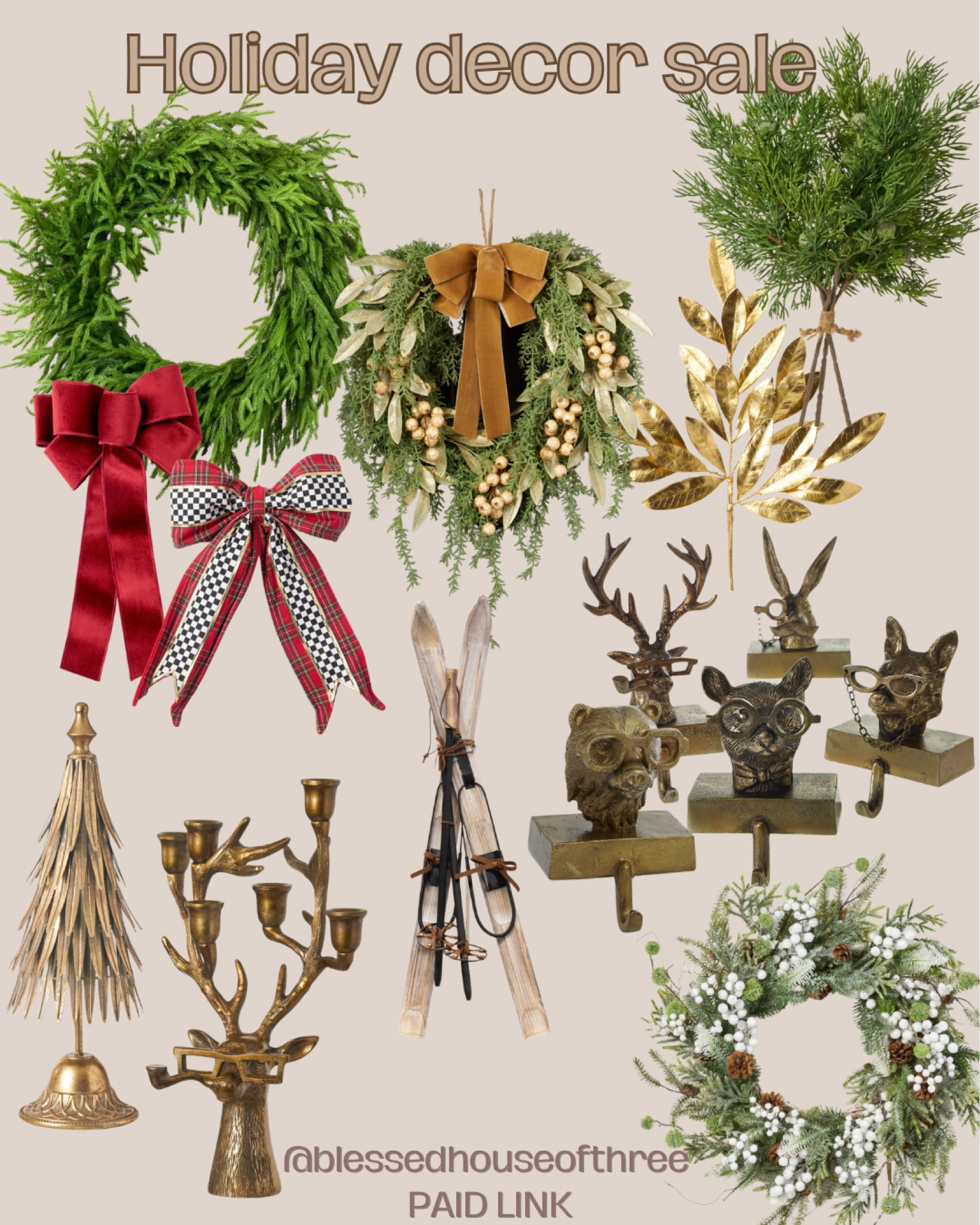 These holiday finds are so good and on sale.

Reindeer stocking holders, Christmas wreath, red bow, reindeer candle holder, Christmas decor, 

#LTKHoliday #LTKSaleAlert #LTKSeasonal