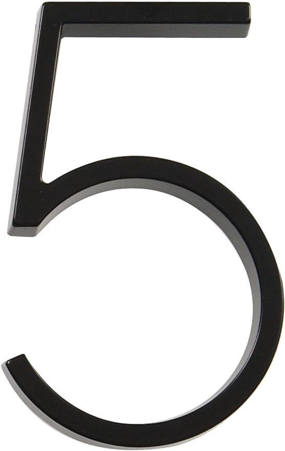 Distinctions 843195 Black Floating Mount 5-Inch House Number 5 | Amazon (US)