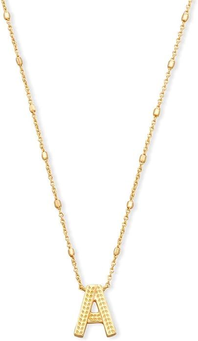 Kendra Scott Letters A-Z Pendant Necklace for Women, Fashion Jewelry, 14k Gold-Plated Brass | Amazon (US)