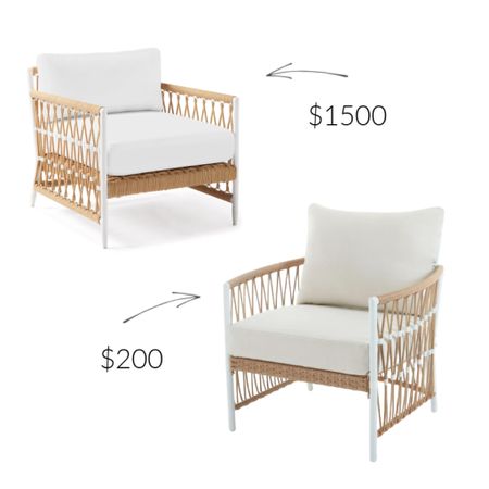 Two beautiful chairs. Two very different price points. 