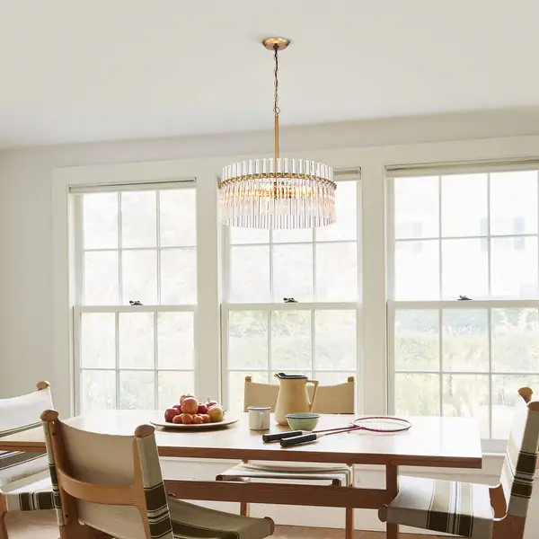 Casandra 5-light Brushed Brass Crystal Chandelier | Bed Bath & Beyond