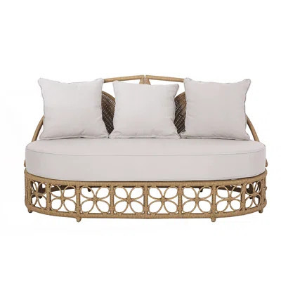 Outdoor Daybed With Wicker Rattan, Outdoor Wicker Patio Daybed With Cushions | Wayfair North America