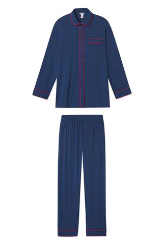 DreamKnit Button Down Set in Cadet | LAKE Pajamas