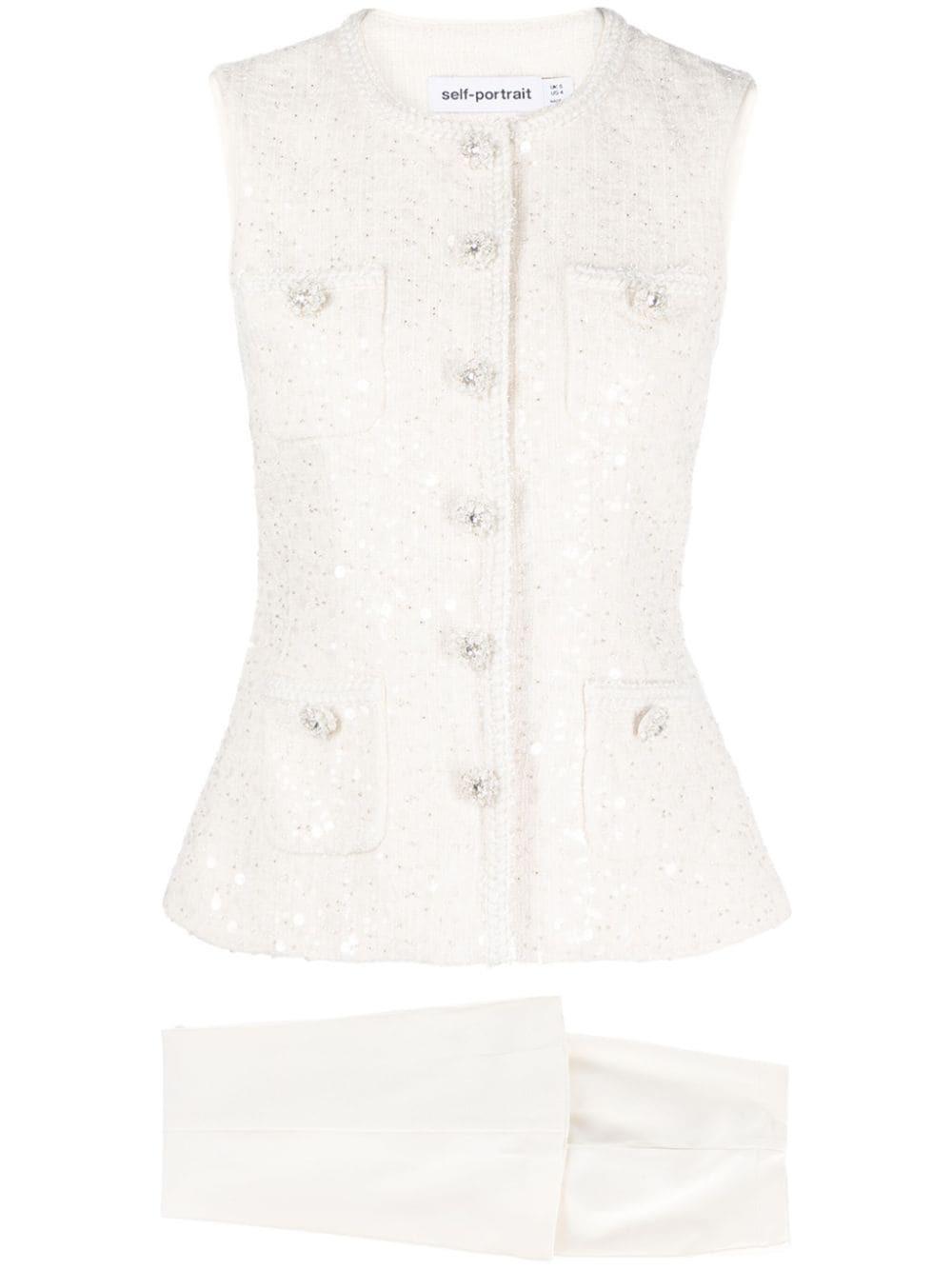 sequin-embellished bouclé jumpsuit | Farfetch Global