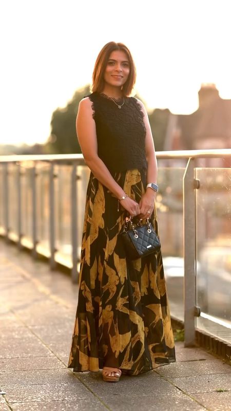Maxi Skirt Black Lave Crop Top Summer Outfit Holiday Outfit Petite Outfit

#LTKstyletip #LTKover40 #LTKeurope