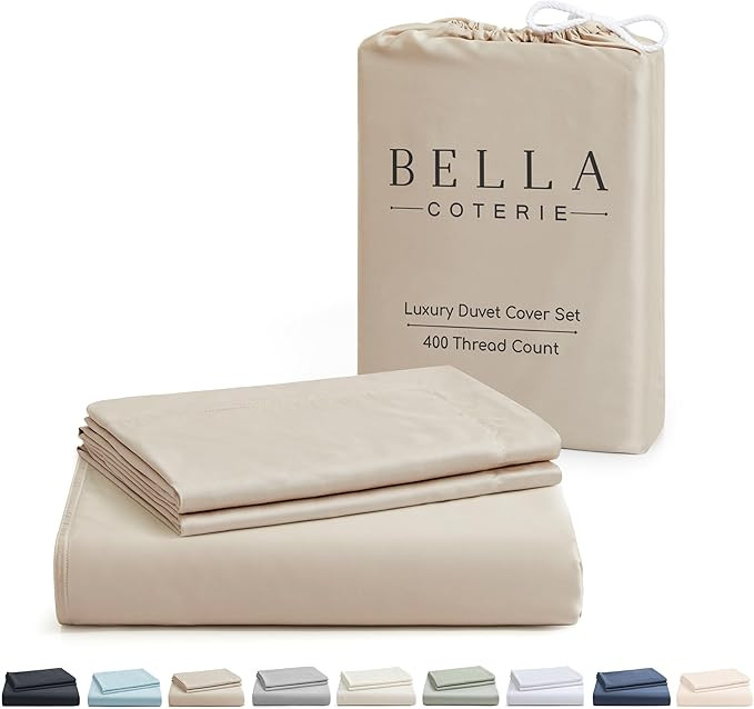Bella Coterie Luxury Bamboo Queen Size Duvet Cover Set | Organically Grown | Ultra Soft | Cooling... | Amazon (US)