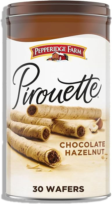 Pepperidge Farm Pirouette Cookies, Chocolate Hazelnut Créme Filled Wafers, 13.5 Oz Tin | Amazon (US)