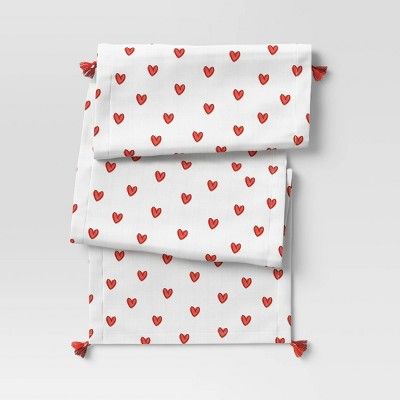 72" x 14" Cotton Hearts Table Runner - Opalhouse™ | Target