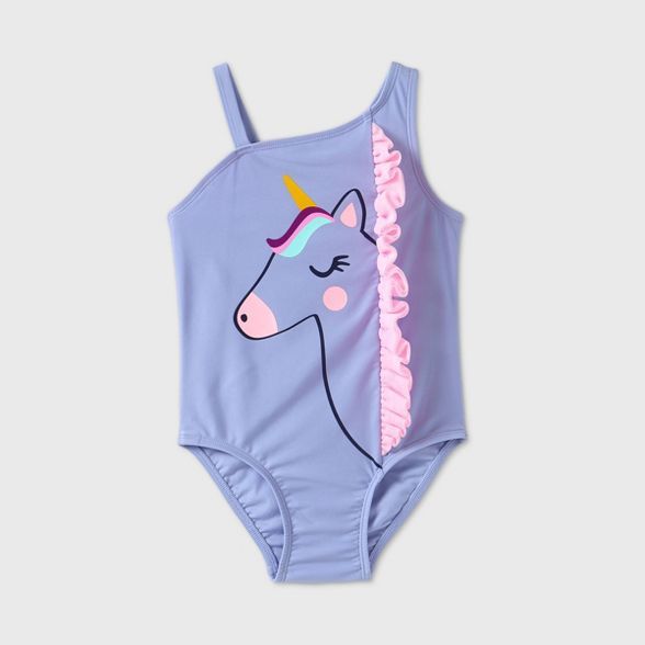 Toddler Girls' Unicorn One Piece Swimsuit - Cat & Jack™ Purple | Target