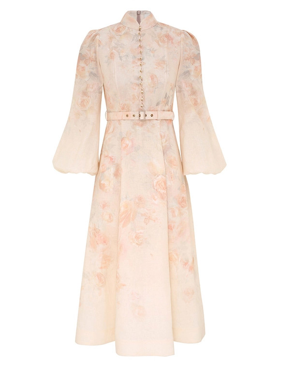 Crush Buttoned Midi Dress | ZIMMERMANN (US, CA, EU, MENA)