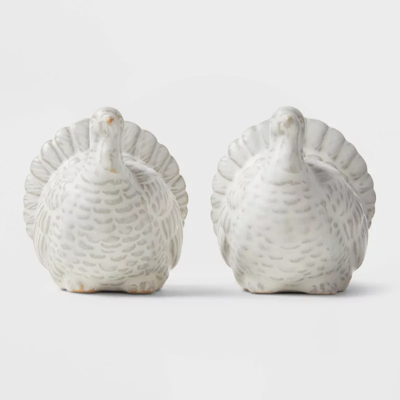 2pc Stoneware Turkeys Salt and Pepper Shaker Set - Threshold™ | Target