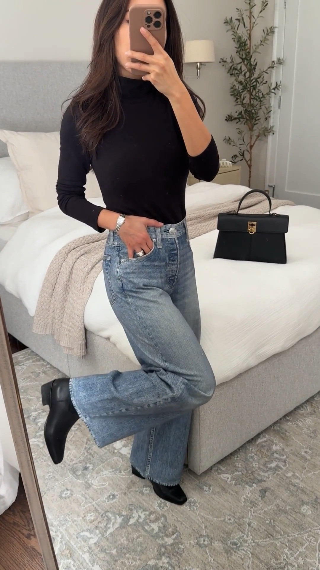 • petite friendly Rag and Bone Miramar sweatpants Andi “scarlet” wash cropped jeans 23, size down at the waist!

These have a 26.5 inseam, no hemming or shrinking needed for me. Only air dry bc machine drying will shrink the length

Also linked another less wide, longer length style I have and love in Petra wash size XXs with a fully elastic pull on waist. I shrunk these and hemmed for free at nordstromm

• Steve Madden Dusty bootie 5.5, TTS, very comfy, zero breaking in needed

• Cafune stance bag

• BP sunglasses

Winter outfit, petite friendly, easy mom outfit

#LTKootd #LTKmomlife #LTKPetite