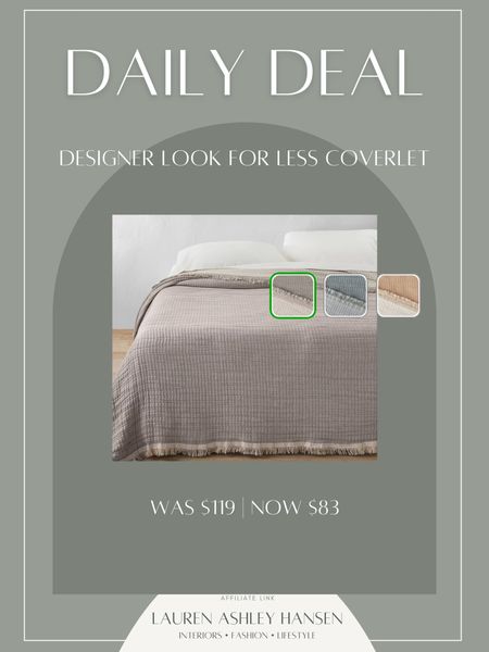 This designer look for less coverlet is on sale at Target right now for Circle Week! It has a beautiful fringe edge and comes in three colors. 

#LTKxTarget #LTKhome #LTKsalealert