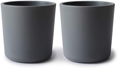mushie Dinnerware Cups For Kids | Made in Denmark, Set of 2 (Smoke) | Amazon (US)