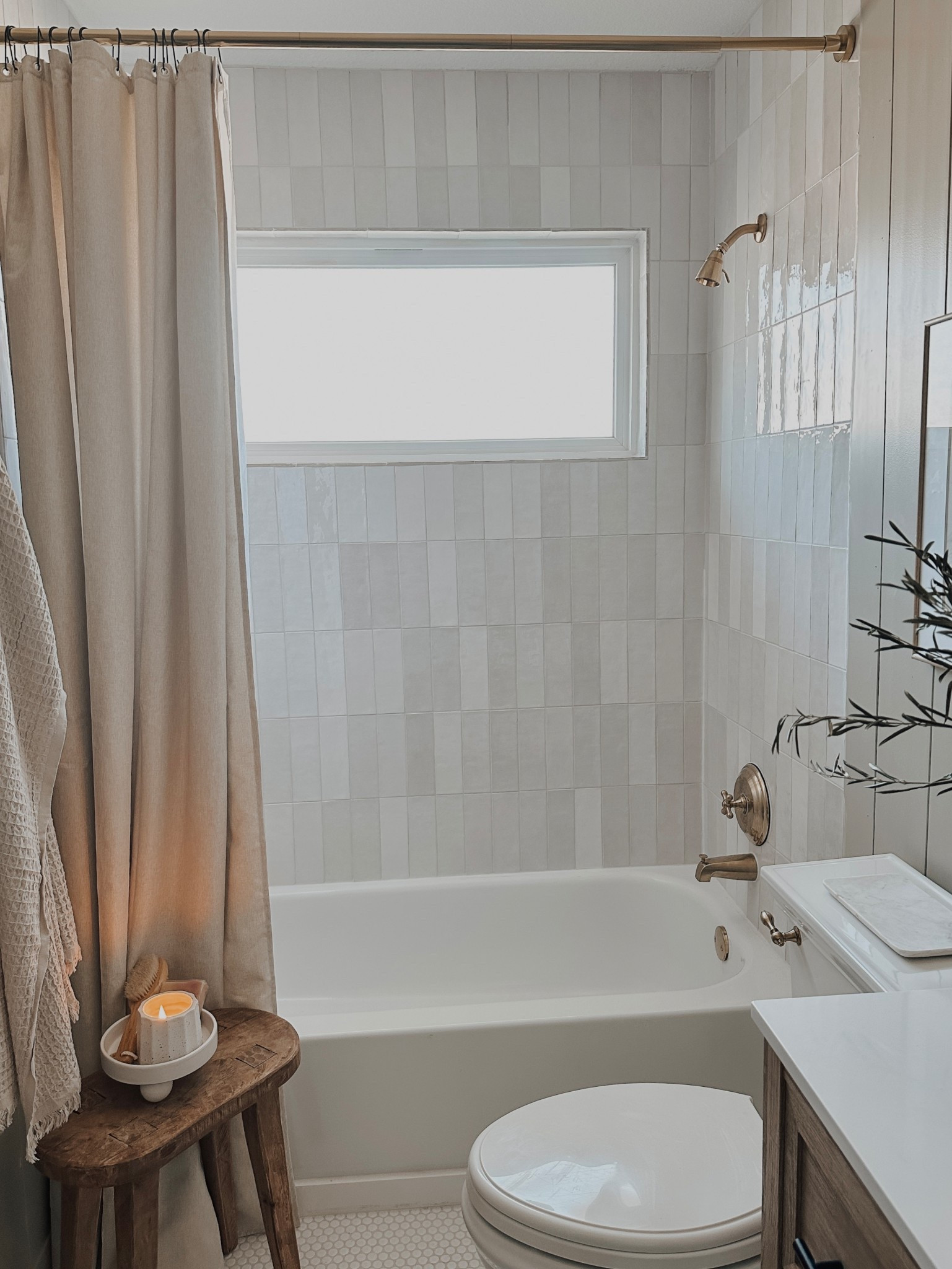 So many affordable / Amazon pieces in our guest bath but this XL shower curtain is my favorite!! The extra length elevates the feel in here instantly 🙌

#LTKHome