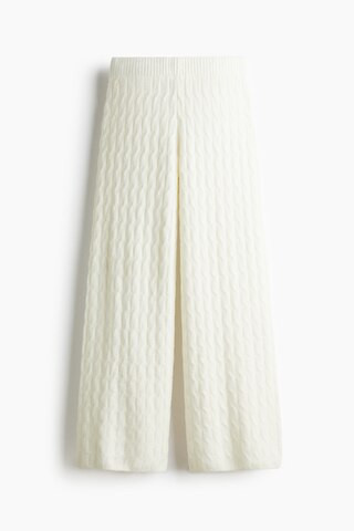 H & M - Cable-Knit Pants - White | H&M (US + CA)