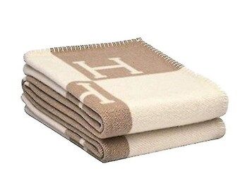 Blanket + Complimentary Pillowcase ,Luxury Blanket , Soft Wool Shawl , Letter H Shawl, Decor Thro... | Etsy (US)