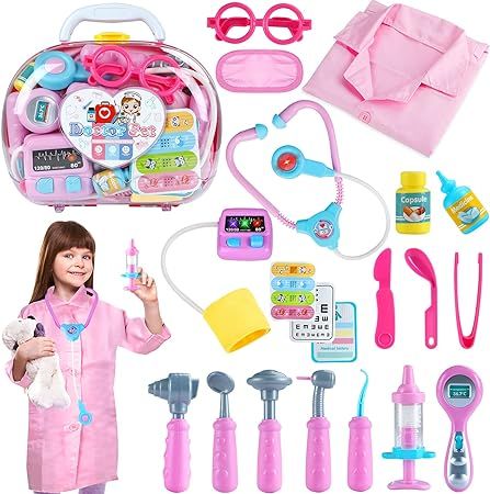 Tepsmigo Halloween Outfits Kids Doctor Play Kit, Pretend Play Doctor Set with Roleplay Doctor Cos... | Amazon (US)