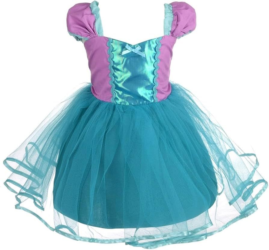 Dressy Daisy Princess Mermaid Costumes Birthday Fancy Party Dresses Up for Toddler Girls Size 2T ... | Amazon (US)