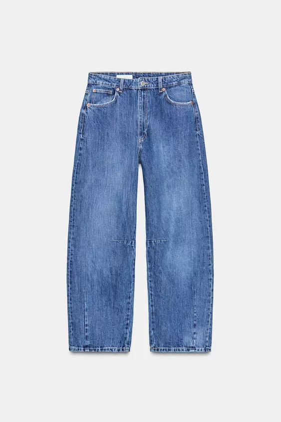 TRF BALLOON BAGGY MID-WAIST JEANS | Zara AU