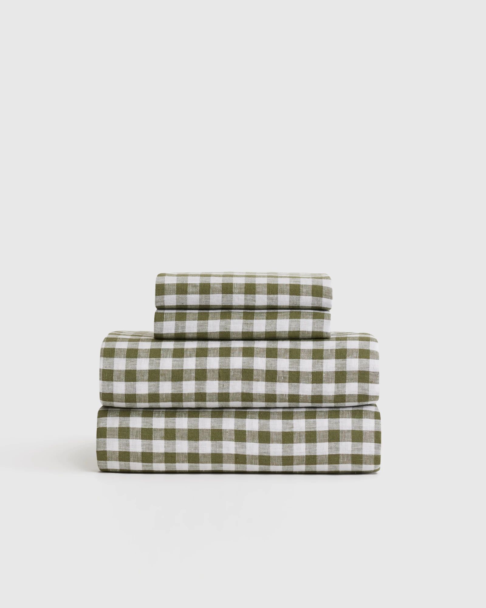 European Linen Gingham Sheet Set | Quince