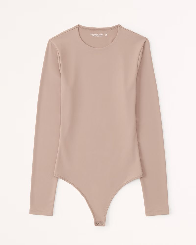 Long-Sleeve Seamless Fabric Crew Bodysuit | Abercrombie & Fitch (US)