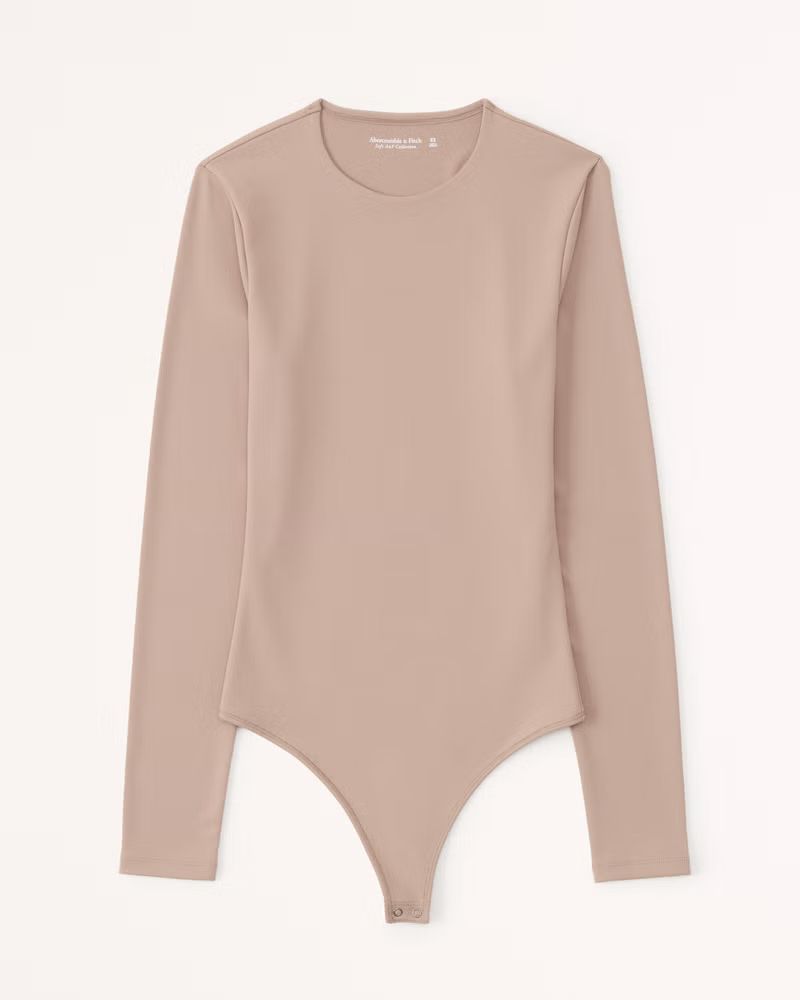 Women's Long-Sleeve Seamless Fabric Crew Bodysuit | Women's Tops | Abercrombie.com | Abercrombie & Fitch (US)