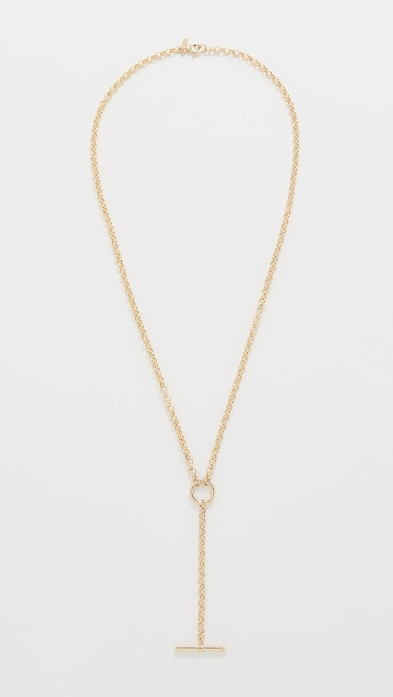 14k Gold Rolo Chain Enhanced Lariat Necklace | Shopbop