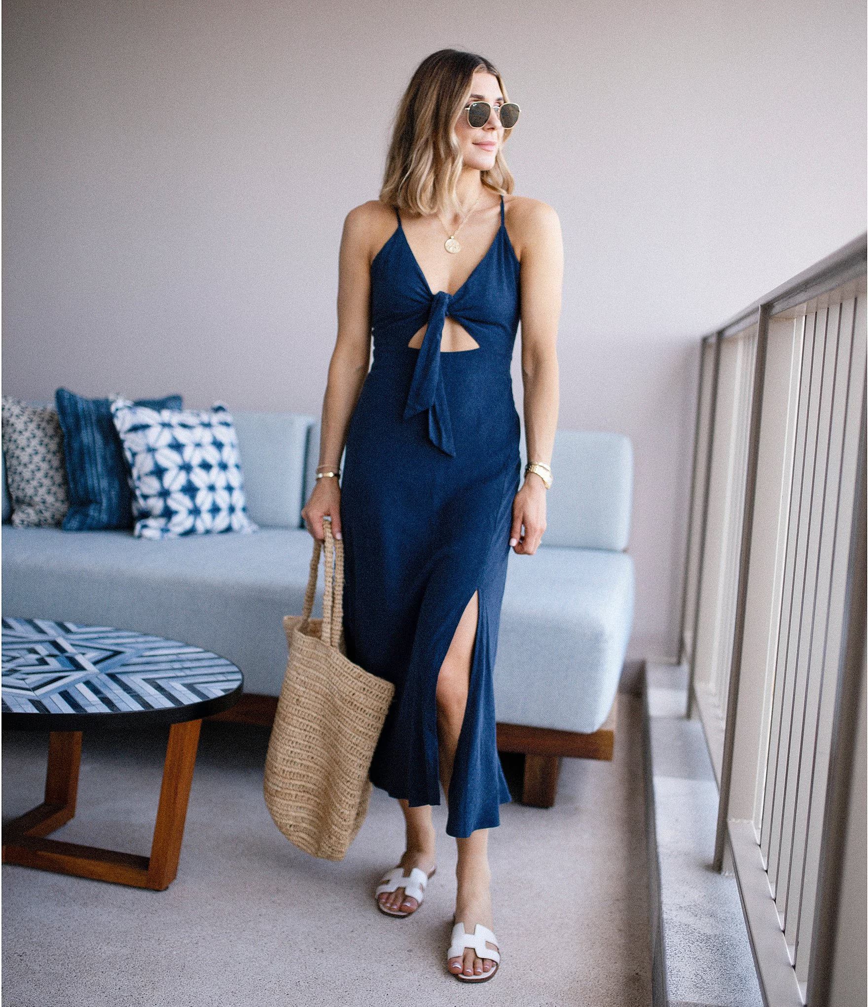Splendid x Cella Jane Blog Cut Out Tie Front Midi Dress | Dillard's | Dillard's