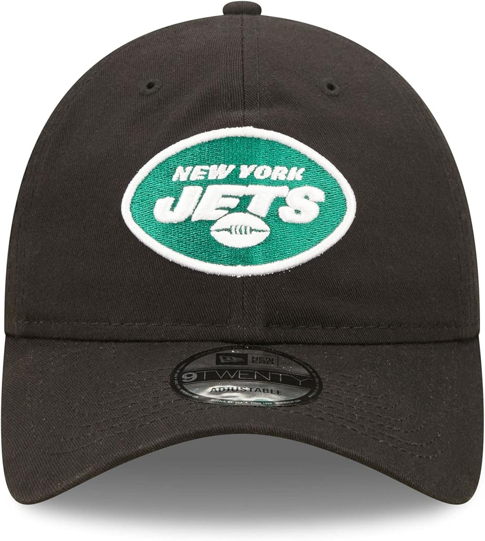 New Era Men's Black New York Jets Icon Logo Core Classic 2.0 9TWENTY Adjustable Hat | Amazon (US)