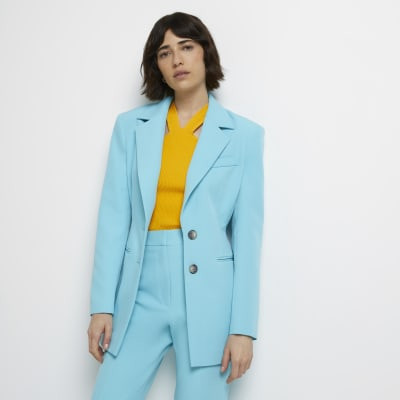 Blue tailored blazer | River Island (UK & IE)