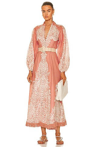 Zimmermann Billow Maxi Dress in Rose Baroque Floral | FWRD | FWRD 