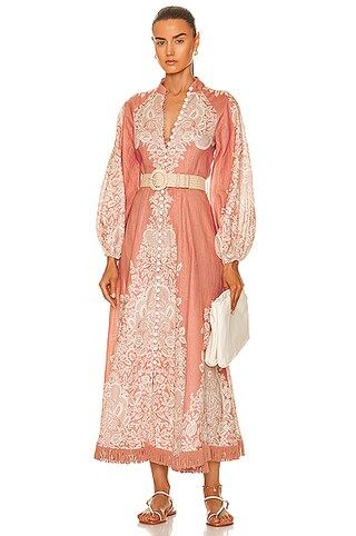 Zimmermann Billow Maxi Dress in Rose Baroque Floral | FWRD | FWRD 
