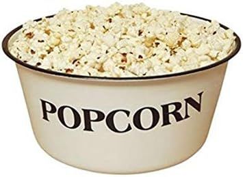 Enamelware Popcorn Bowl 4 3/4" tall and 9 3/4" in diameter 4 Quart (Standard version) | Amazon (US)